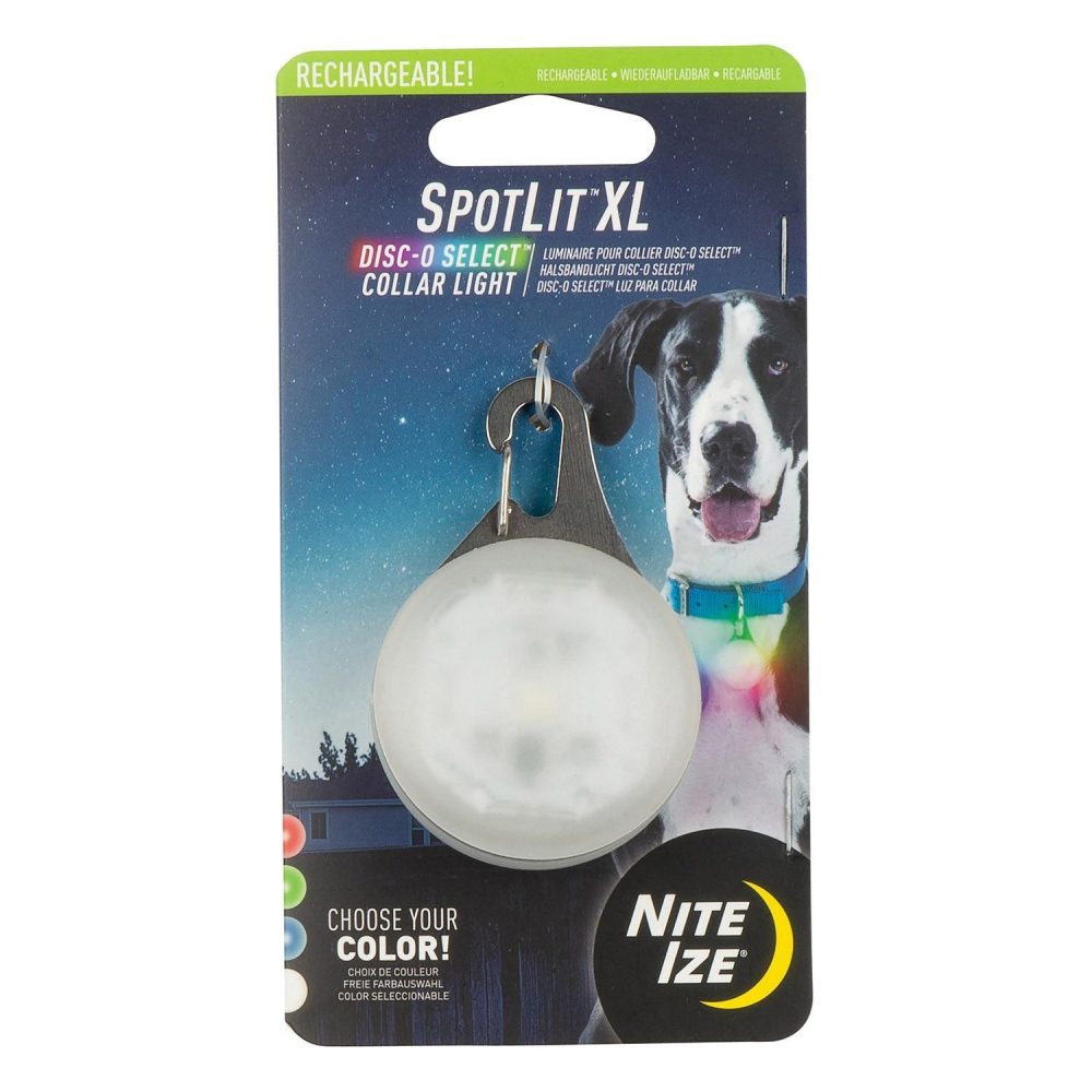 SpotLit Rechargeable Collar Light Disc-O | Collars, Leashes & Harnesses Collars, Leashes & Harnesses Collars, Leashes & Harnesses