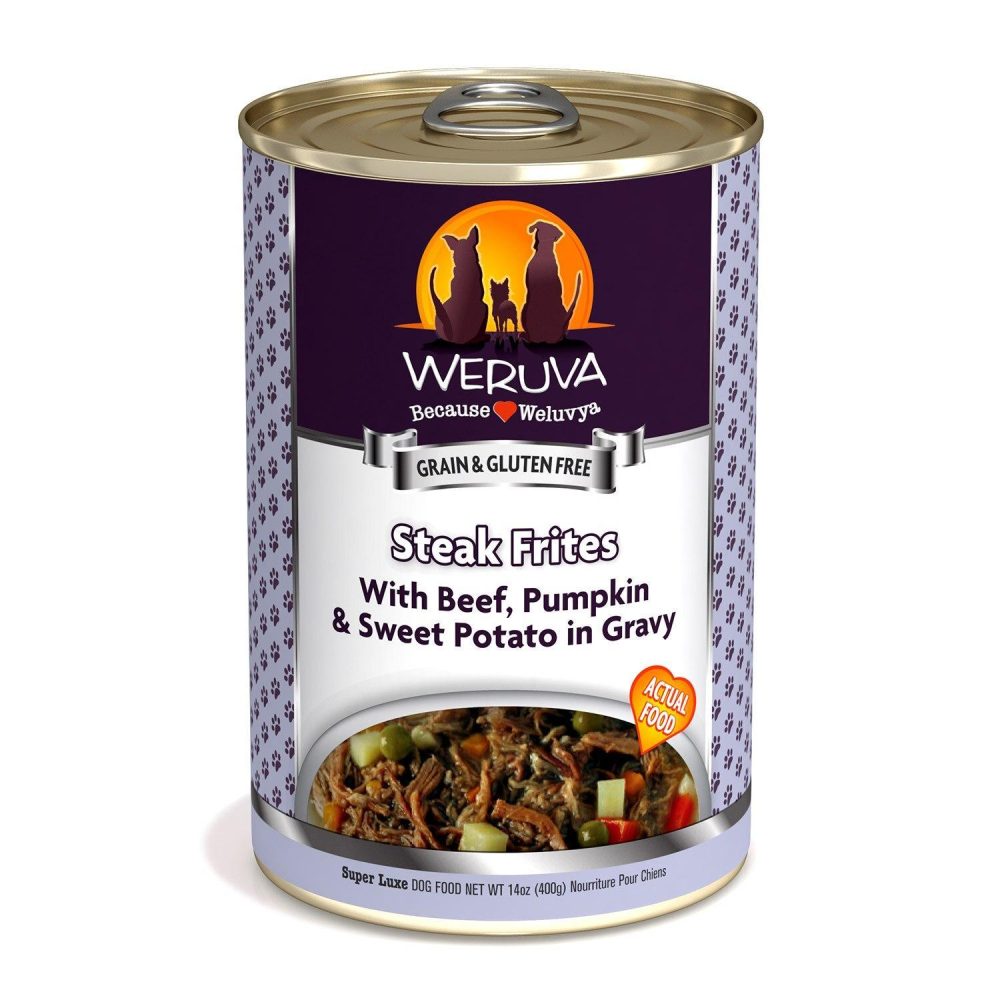 Steak Frites with Beef, Pumpkin & Sweet Potato Dog Food / 14 oz – 12 pk | Wet Food Dog Dog