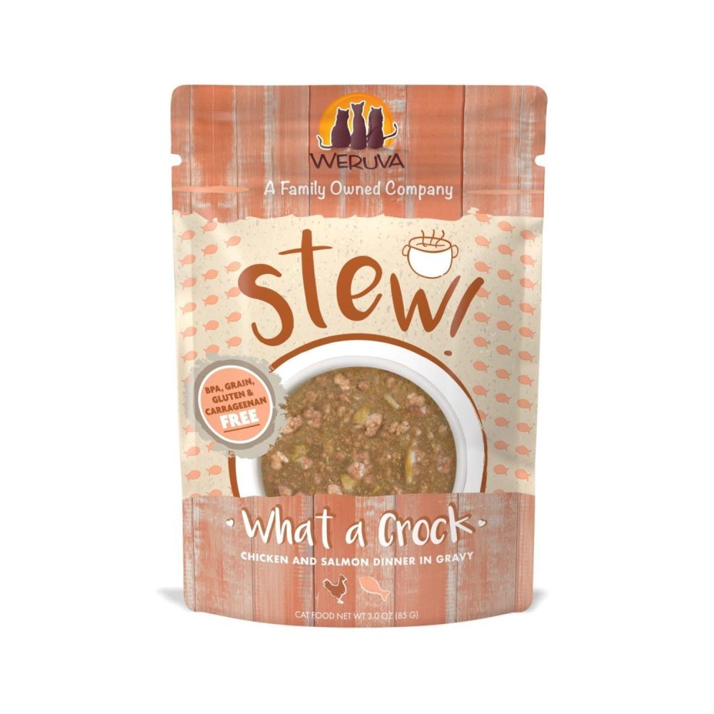 Stew! What a Crock Chicken & Salmon Dinner Cat Food / 3 oz – 12 pk | Wet Food Cat Cat