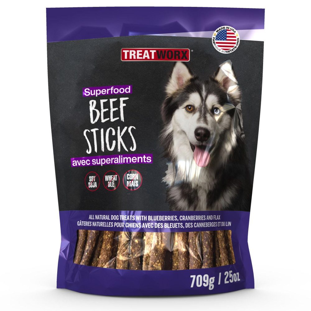 Superfood Beef Sticks Dog Treats | Soft & Chewy Treats Dog Dog