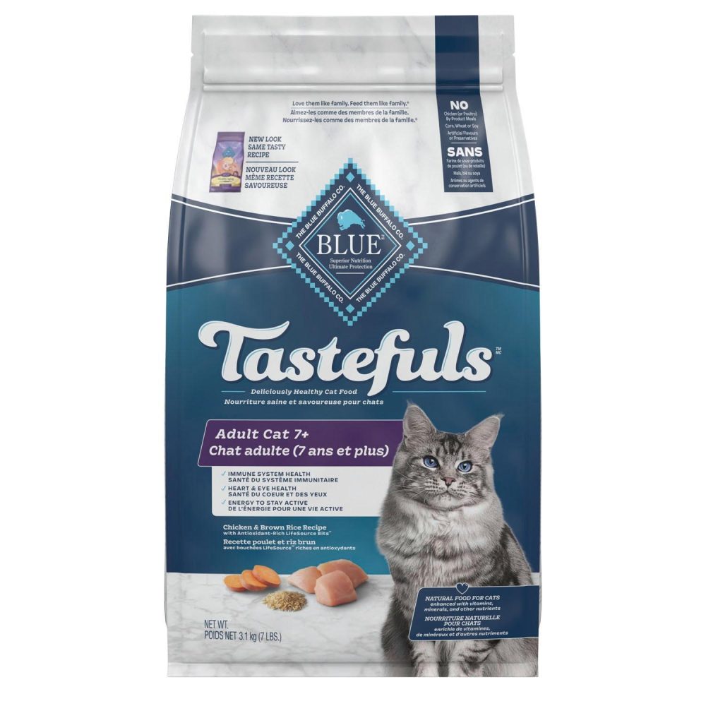 Tastefuls 7+ Chicken & Brown Rice Recipe Senior Cat Food | Dry Food Cat Cat