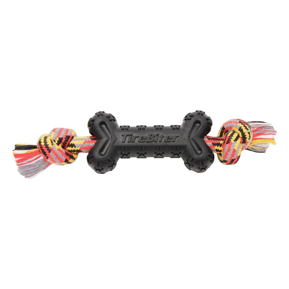 Tirebiter II Bone with Rope Dog Toy | Toys Dog Dog