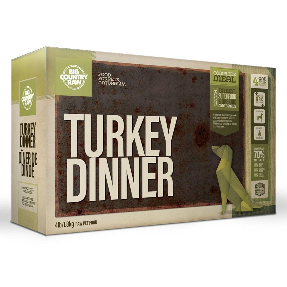 Turkey Dinner Carton Dog Food | Raw Food Dog Dog