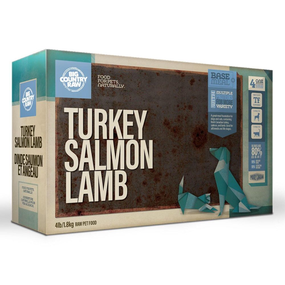 Turkey, Salmon & Lamb Blend Carton Dog & Cat Food | Raw Food Cat Cat