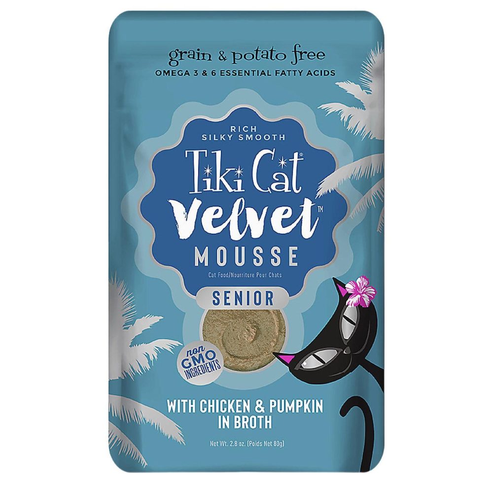 Velvet Mousse Senior Chicken with Pumpkin Cat Food / 2.8 oz – 12 pk | Wet Food Broths & Food Toppers Broths & Food Toppers