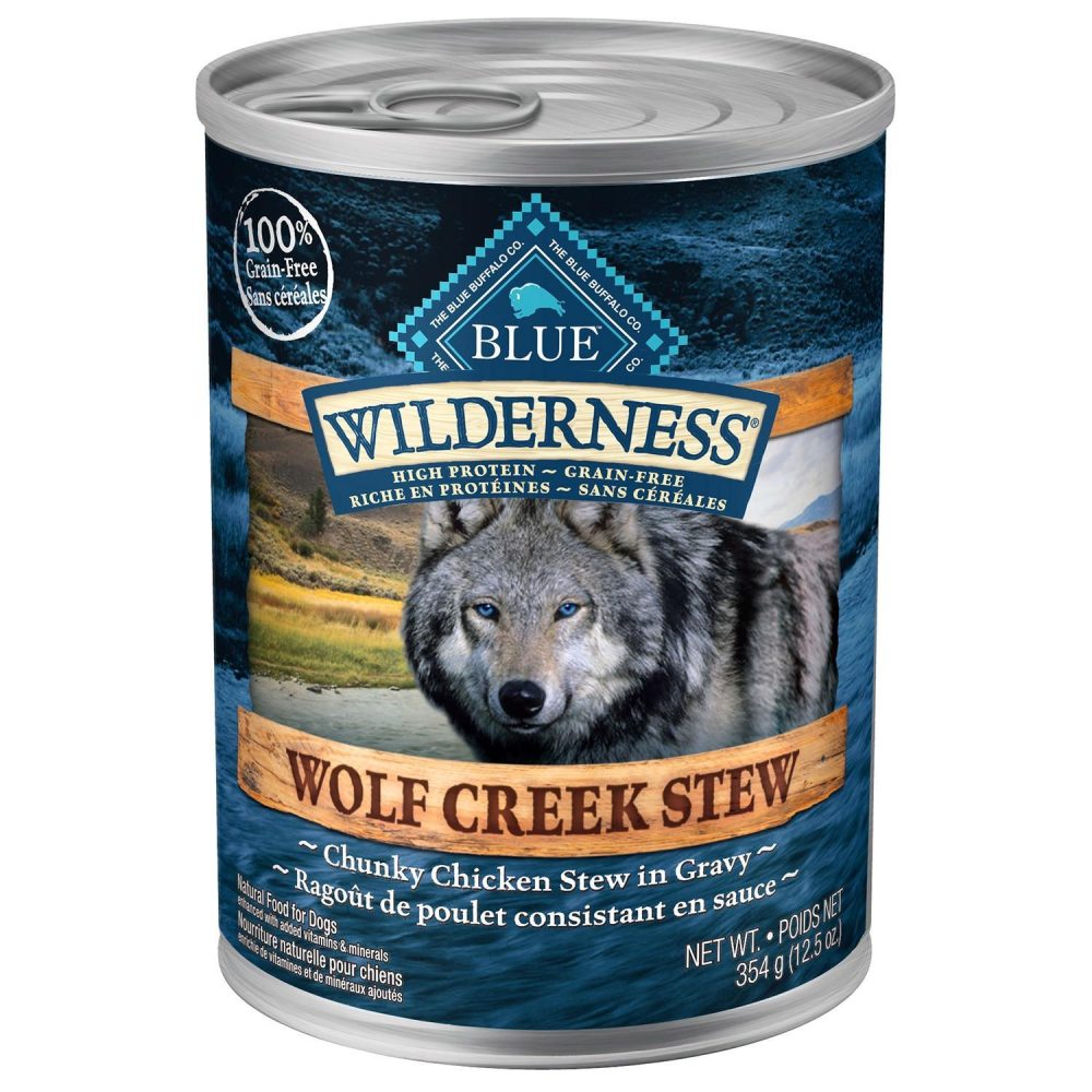 Wilderness Wolf Creek Stew Chunky Chicken Stew Dog Food / 12.5 oz – 12 pk | Wet Food Dog Dog