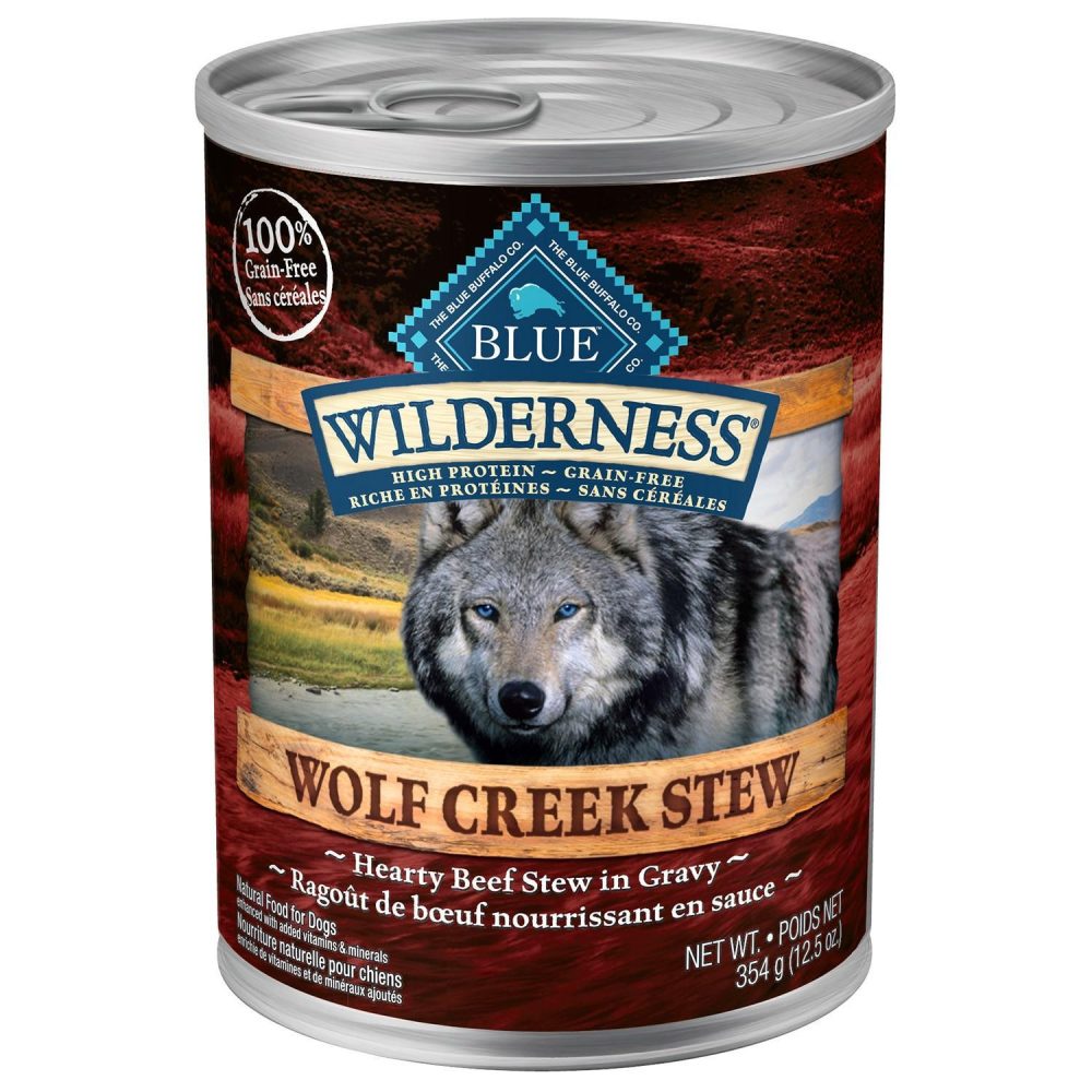 Wilderness Wolf Creek Stew Hearty Beef Stew Dog Food / 12.5 oz – 12 pk | Wet Food Dog Dog