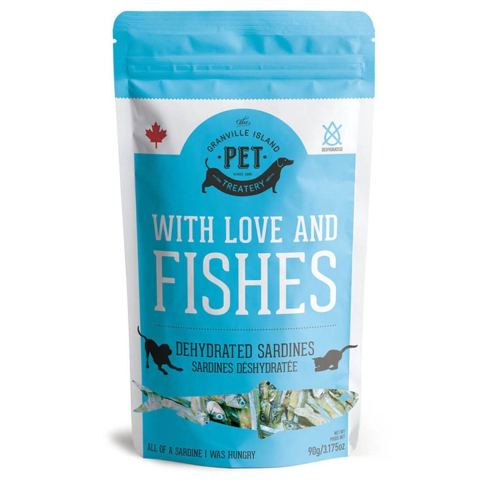 With Love & Fishes Dehydrated Sardines Treats for Cats & Dogs | Treats Bones & Chews Cat