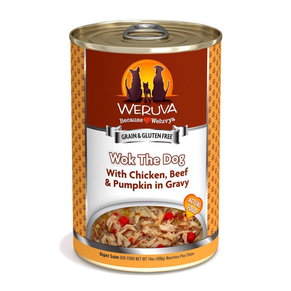 Wok The Dog with Chicken, Beef & Pumpkin Dog Food / 14 oz – 12 pk | Wet Food Dog Dog