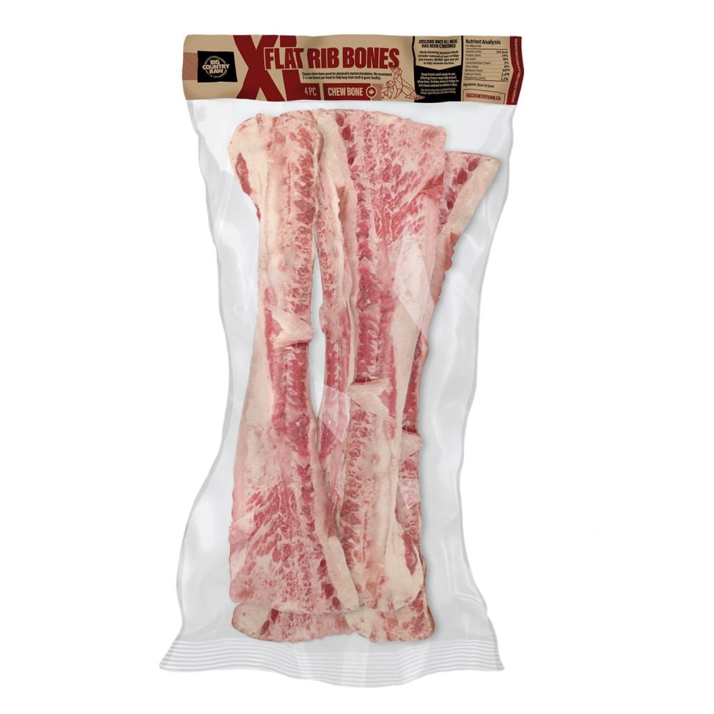 XL Beef Flat Rib Bones Dog Treats | Frozen Treats Dog Dog