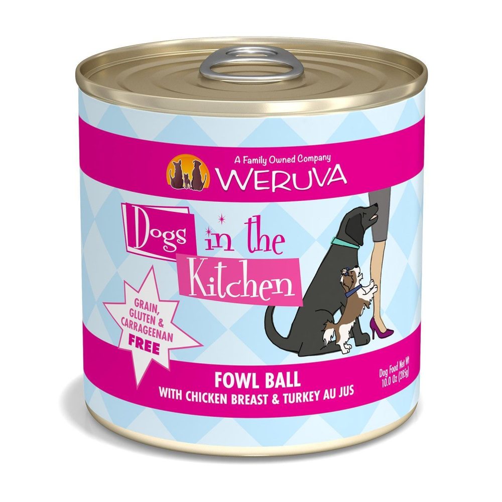 Dogs in the Kitchen Fowl Ball Chicken Breast & Turkey Dog Food / 10 oz – 12 pk | Wet Food Dog Dog