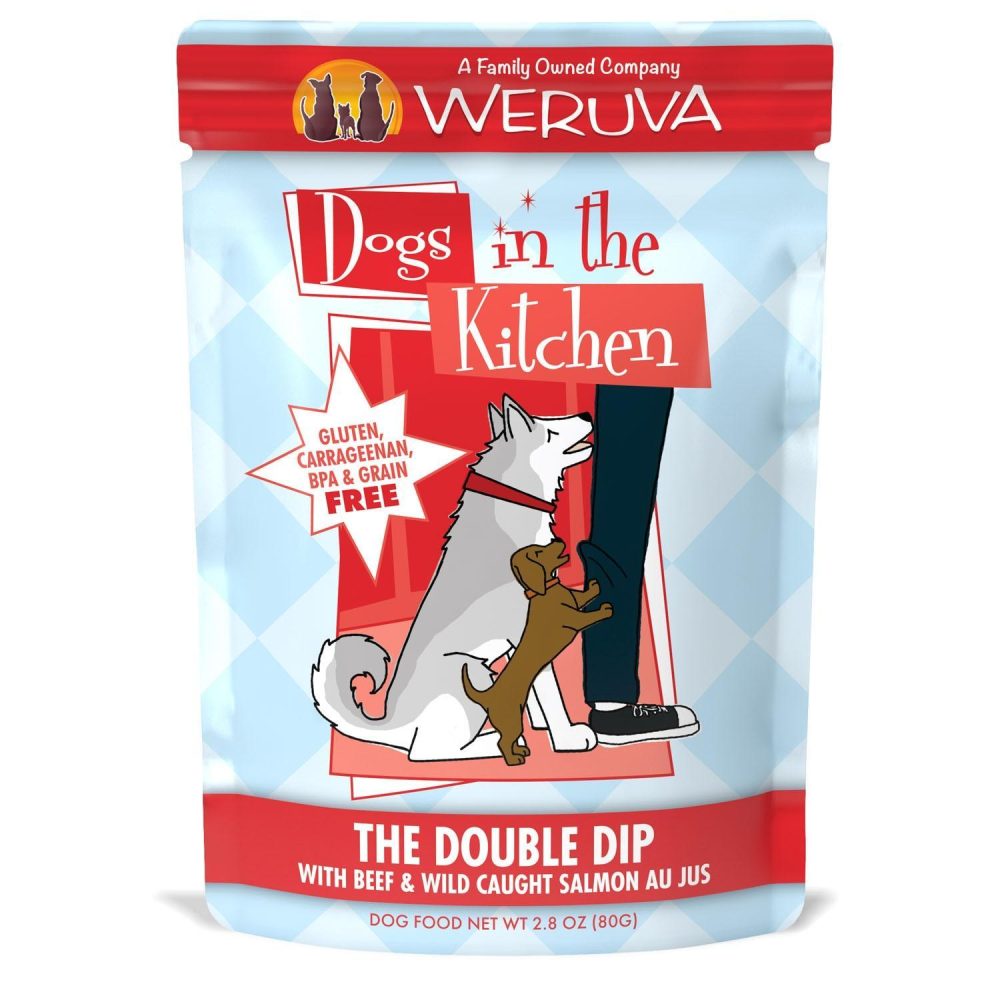 Dogs in the Kitchen The Double Dip with Beef & Wild-Caught Salmon Dog Food / 2.8 oz – 12 pk | Wet Food Dog Dog