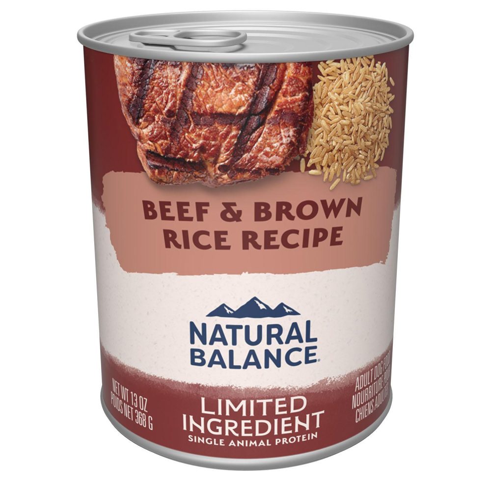 Limited Ingredient Beef & Brown Rice Recipe Adult Dog Food / 13 oz – 12 pk | Wet Food Dog Dog