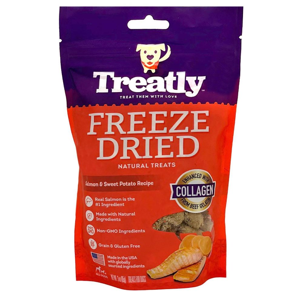 Freeze Dried Salmon & Sweet Potato Recipe Collagen Dog Treats | Freeze Dried & Dehydrated Treats Dog Dog