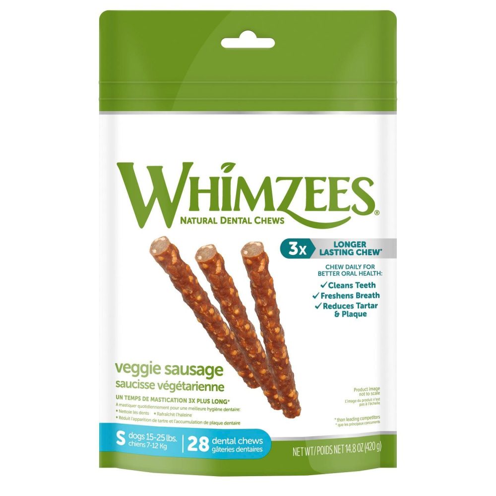 Veggie Sausage Dog Chew Small / 28 pack | Dental Chews & Treats Dental Chews & Treats Dental Chews & Treats